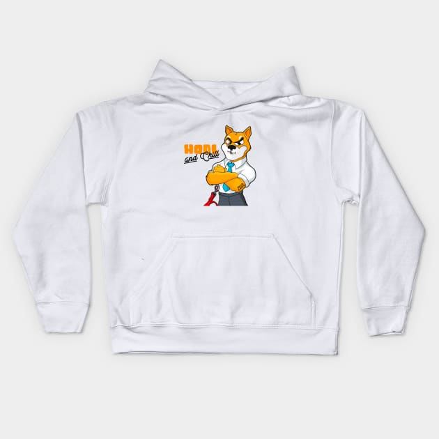 HODL AND CHILL Kids Hoodie by theKidd